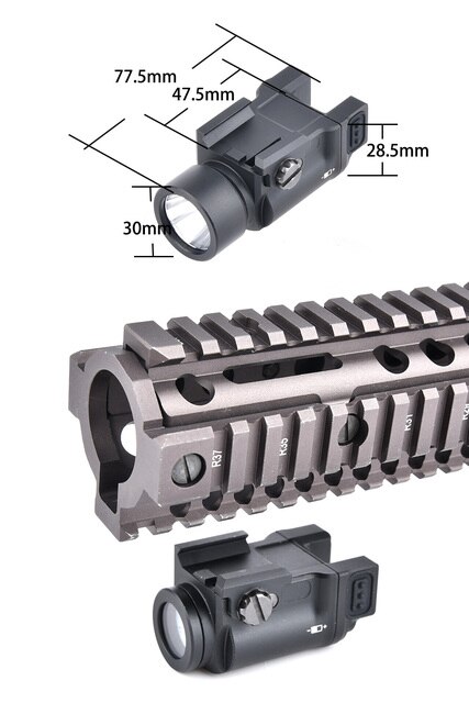 Latarka WADSN Zenitco KLESCH-1 GEN.2.0 o dużej mocy do airsoftu, polowań i broni Glock 17 AR15 - Wianko - 3