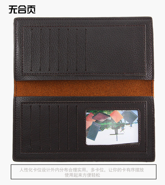 Nowoczesny portfel męski z dużą pojemnością i wieloma funkcjami - dłuższy styl - Wianko - 5