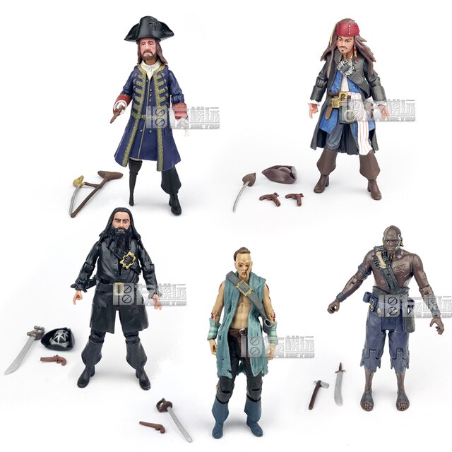 Figurka akcji Piraci z Karaibów: Jack, Hector, Barbossa, czarna broda - Wianko - 1