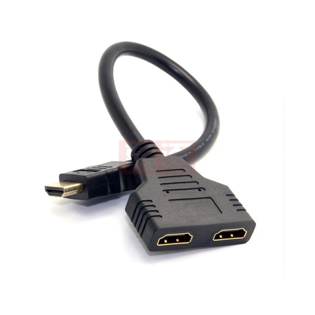 Kabel 2-portowy rozgałęźnik HDMI 1080P, adapter męsko-żeński, konwerter HDMI, połączenie 2 urządzeń - Wianko - 4