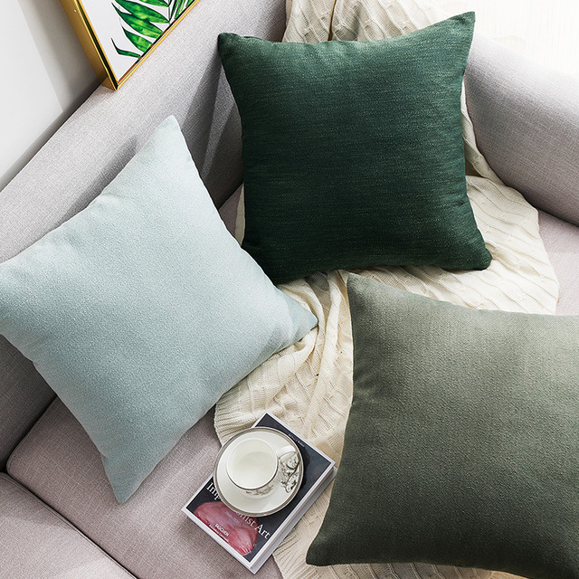 Poszewka na poduszkę Nordic, 45*45 cm, zielono-niebieska, pościelowa, dekoracyjna - Wianko - 4