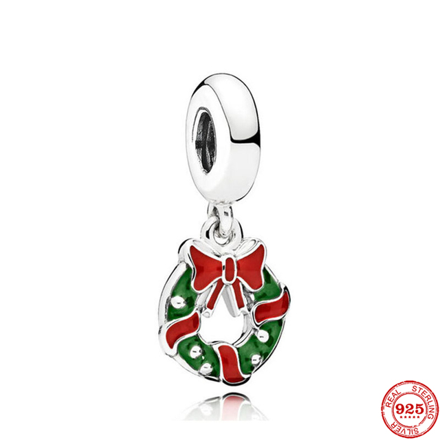 Nowy wisiorek Boże Narodzenie Santa Claus z koralikami (925 Sterling Silver) do bransoletek Pandora - biżuteria DIY dla kobiet - Wianko - 5