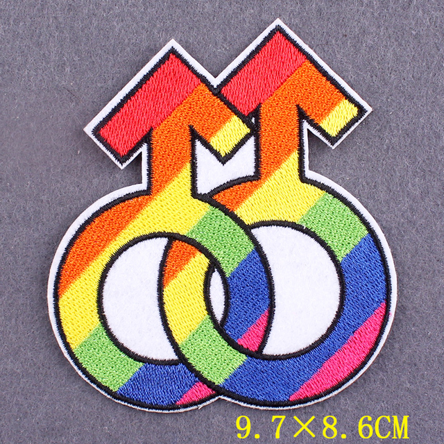 Naszywki LGBTQ+ tęczowe, termoprzylepne, haftowane - LGBT żelazko, odznaki na ubrania, plecak - Wianko - 31