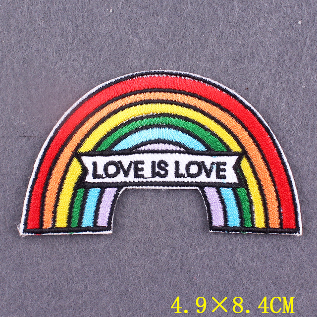 Naszywki LGBTQ+ tęczowe, termoprzylepne, haftowane - LGBT żelazko, odznaki na ubrania, plecak - Wianko - 8