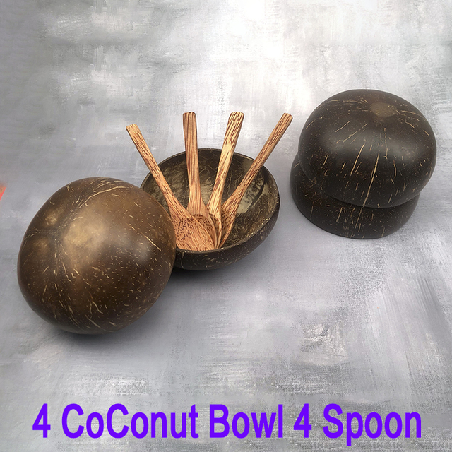 Miseczka kokosowa naturalna z drewnianą łyżką - Wianko - 24