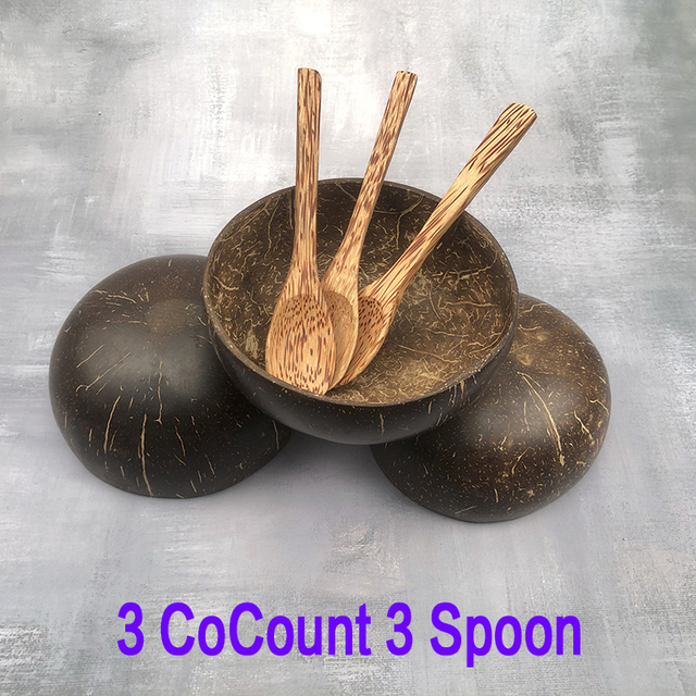 Miseczka kokosowa naturalna z drewnianą łyżką - Wianko - 22