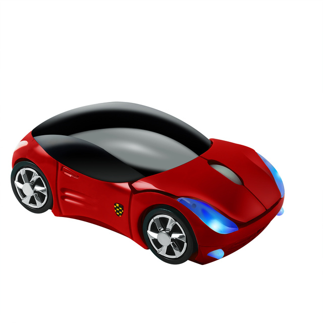 Mini mysz bezprzewodowa 2.4G w kształcie samochodu, projekt ślicznej Mause, 1600 dpi optyczna USB dla dzieci, dziewczyn na Laptop, PC, Notebook - różowa - Wianko - 21