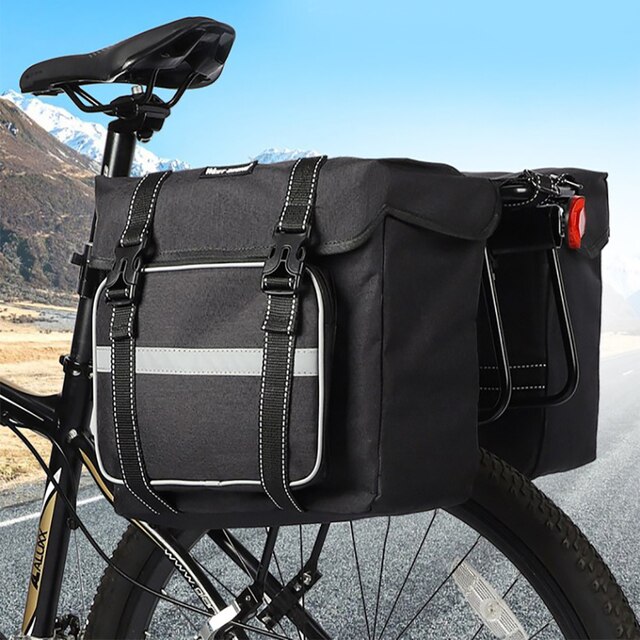 Pojemna wodoodporna torba rowerowa 28L na siodło, uniwersalne akcesoria Pannier Pack do przechowywania na tylne siedzenie - Wianko - 8
