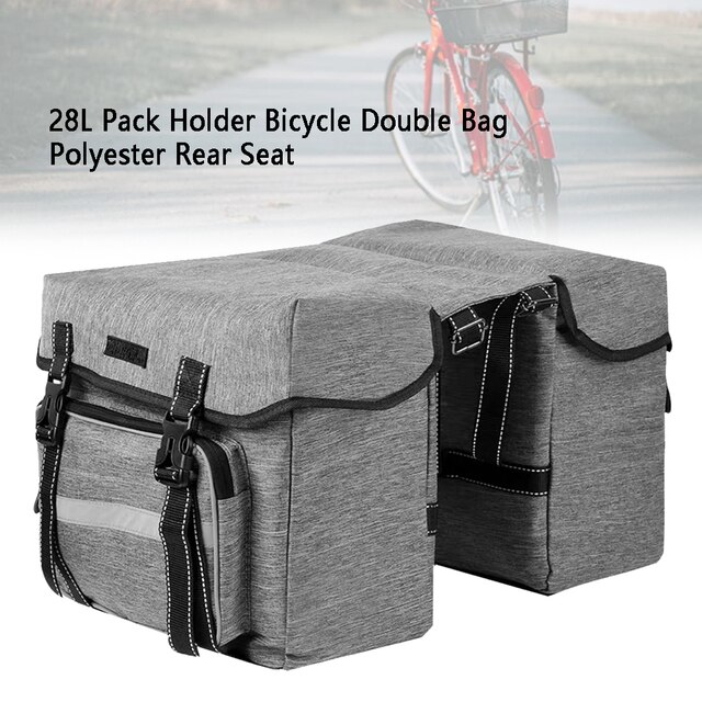 Pojemna wodoodporna torba rowerowa 28L na siodło, uniwersalne akcesoria Pannier Pack do przechowywania na tylne siedzenie - Wianko - 6