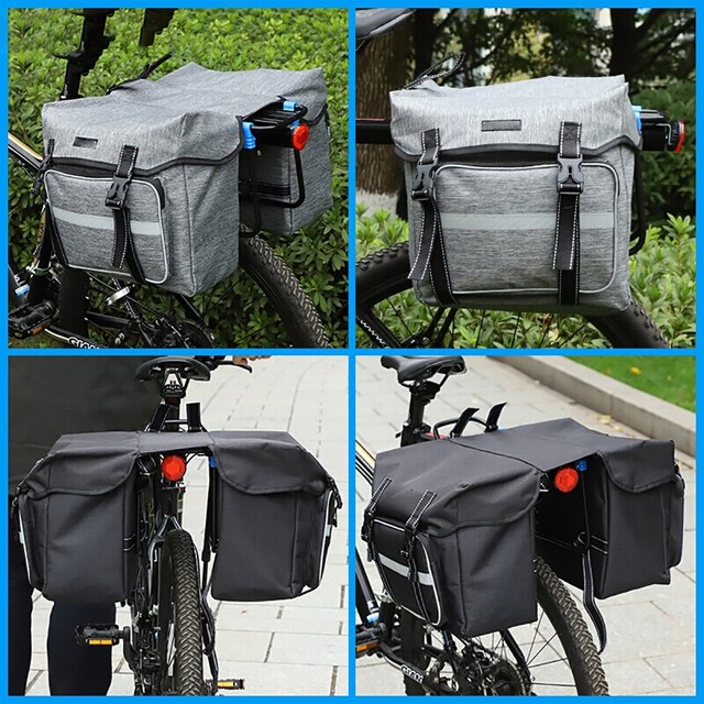 Pojemna wodoodporna torba rowerowa 28L na siodło, uniwersalne akcesoria Pannier Pack do przechowywania na tylne siedzenie - Wianko - 9