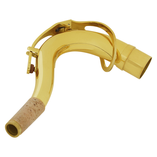 Mosiądzowy saksofon tenorowy z giętą szyjką 27.8mm, instrument dęty drewniany, złote akcesoria - Wianko - 3
