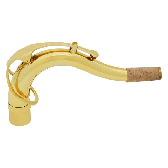 Mosiądzowy saksofon tenorowy z giętą szyjką 27.8mm, instrument dęty drewniany, złote akcesoria - Wianko - 4