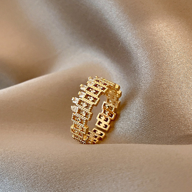 Koreański pierścień damska biżuteria 2022 w nowej kolekcji - prosty, wszechstronny i wytworny w geometricznym stylu - Wianko - 5