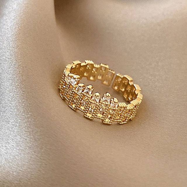 Koreański pierścień damska biżuteria 2022 w nowej kolekcji - prosty, wszechstronny i wytworny w geometricznym stylu - Wianko - 6