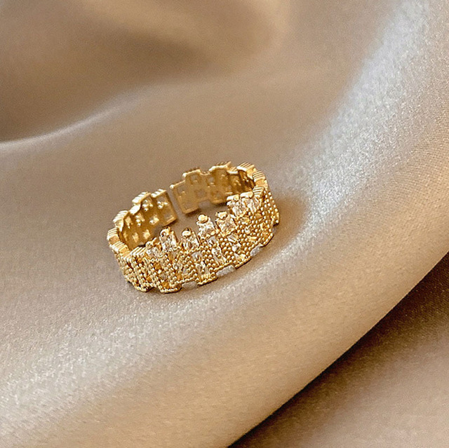 Koreański pierścień damska biżuteria 2022 w nowej kolekcji - prosty, wszechstronny i wytworny w geometricznym stylu - Wianko - 1