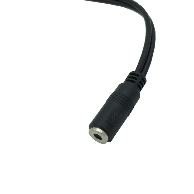 Kabel Splittera Audio Y 1/8 Cal TRS Żeńsko-Męski 3.5mm na 6.35mm Mono TS Kątowy 0.2m - Wianko - 4