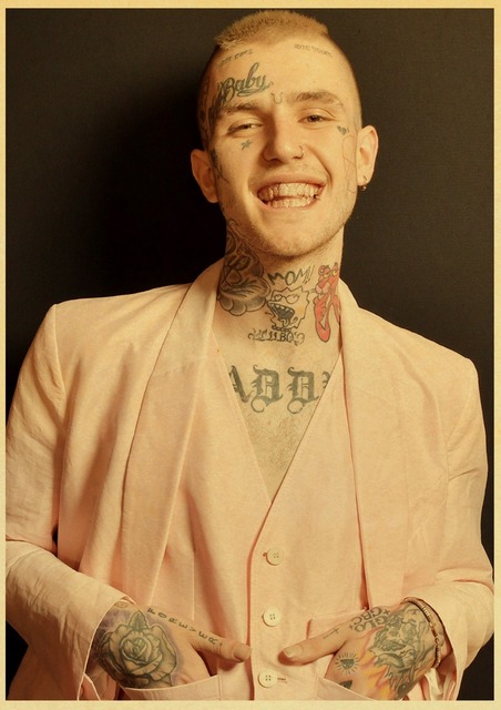 Lil Peep - dekoracyjny plakat z retro motywem amerykańskiego hip hopu do wystrój domu - Wianko - 20