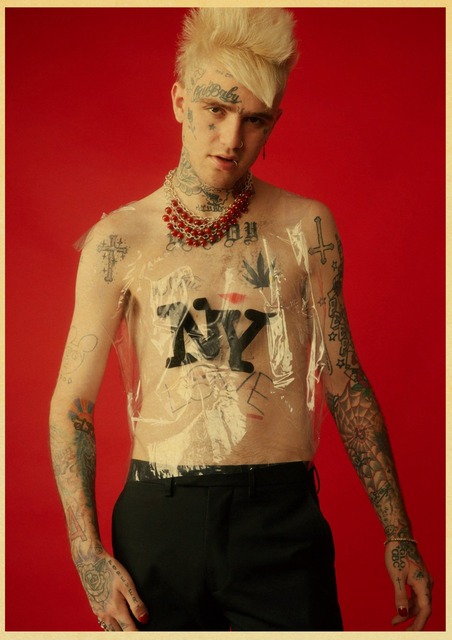 Lil Peep - dekoracyjny plakat z retro motywem amerykańskiego hip hopu do wystrój domu - Wianko - 10