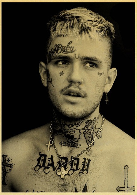 Lil Peep - dekoracyjny plakat z retro motywem amerykańskiego hip hopu do wystrój domu - Wianko - 24