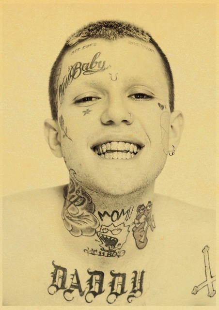 Lil Peep - dekoracyjny plakat z retro motywem amerykańskiego hip hopu do wystrój domu - Wianko - 22