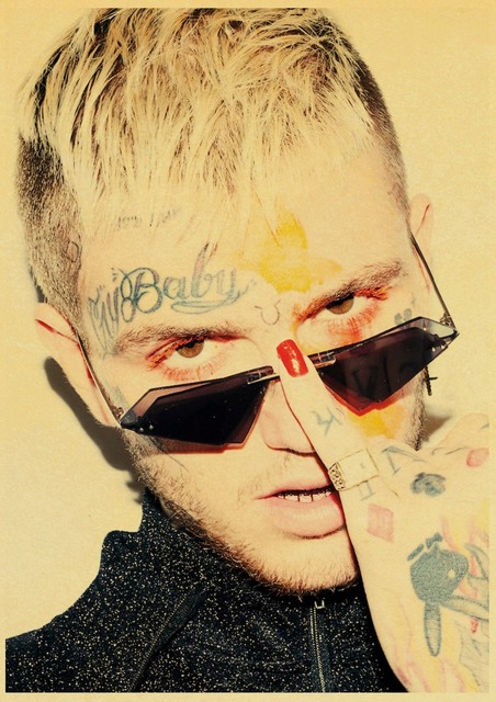 Lil Peep - dekoracyjny plakat z retro motywem amerykańskiego hip hopu do wystrój domu - Wianko - 23