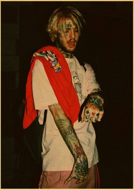 Lil Peep - dekoracyjny plakat z retro motywem amerykańskiego hip hopu do wystrój domu - Wianko - 3