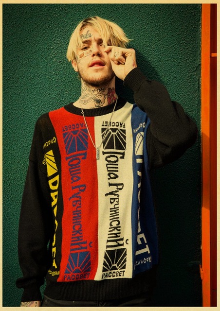 Lil Peep - dekoracyjny plakat z retro motywem amerykańskiego hip hopu do wystrój domu - Wianko - 15