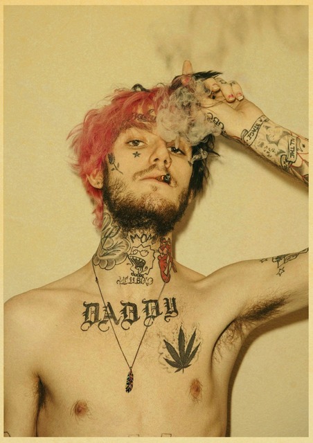 Lil Peep - dekoracyjny plakat z retro motywem amerykańskiego hip hopu do wystrój domu - Wianko - 14