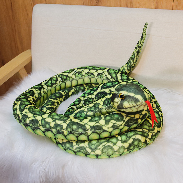 Giant Boa Cobra Pluszowa Zabawka Wąż 110-300CM - Prawdziwie Wyglądający, Nadziewany Pluszowy Wąż w Kolorach Czerwonym, Żółtym, Niebieskim i Zielonym - Idealny na Dekorację Kreatywnych Prezentów - Wianko - 4