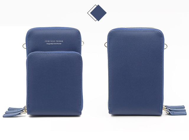 Uniwersalna torba na telefon PU skóra mini portfel na ramię do Huawei Samsung iPhone Xiaomi - Wianko - 8