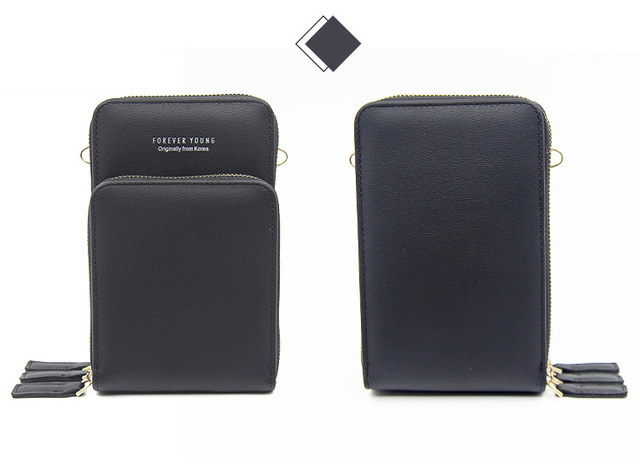 Uniwersalna torba na telefon PU skóra mini portfel na ramię do Huawei Samsung iPhone Xiaomi - Wianko - 6