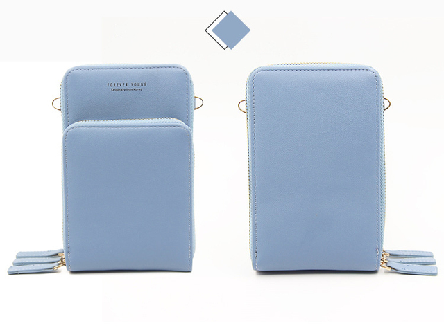 Uniwersalna torba na telefon PU skóra mini portfel na ramię do Huawei Samsung iPhone Xiaomi - Wianko - 10