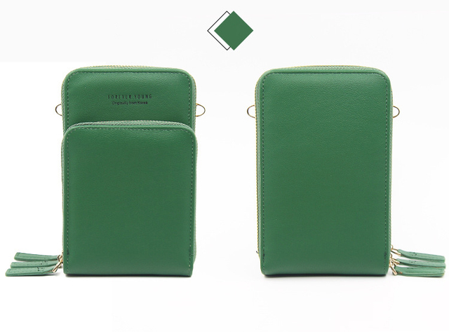Uniwersalna torba na telefon PU skóra mini portfel na ramię do Huawei Samsung iPhone Xiaomi - Wianko - 5