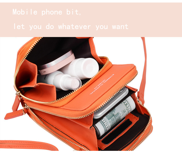 Uniwersalna torba na telefon PU skóra mini portfel na ramię do Huawei Samsung iPhone Xiaomi - Wianko - 26