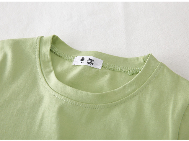 Nowe chłopięce koszulki dziecięce 2021 Solidny Kolor Bawełniane 4006 - Rozmiar 38 - Wianko - 64