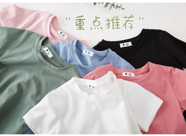 Nowe chłopięce koszulki dziecięce 2021 Solidny Kolor Bawełniane 4006 - Rozmiar 38 - Wianko - 2