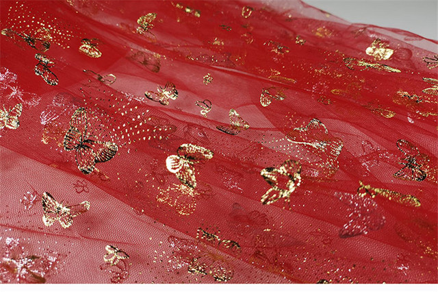 Tiulowa koronkowa sukienka ślubna dla dzieci - złoty motyl, przewiewny materiał, idealny na święta Bożego Narodzenia, Cosplay i inne okazje - Wianko - 13