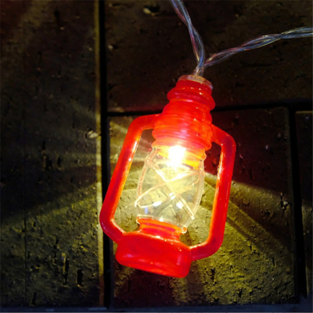 10-led Ramadan Decor - Plastikowa latarnia girlanda żarówek LED - Światła Ramadan Kareem Decor - Prezent na Eid al-Fitr - Festival zaopatrzenie firm - Wianko - 3
