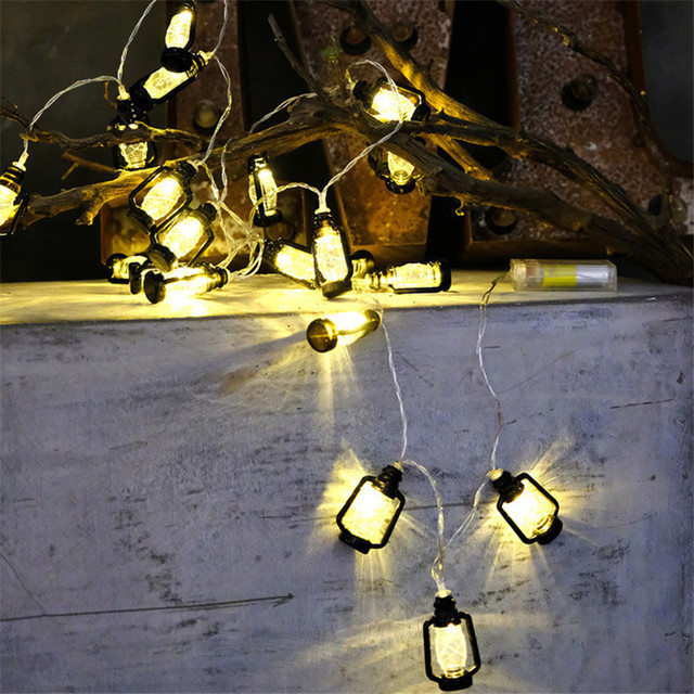 10-led Ramadan Decor - Plastikowa latarnia girlanda żarówek LED - Światła Ramadan Kareem Decor - Prezent na Eid al-Fitr - Festival zaopatrzenie firm - Wianko - 7