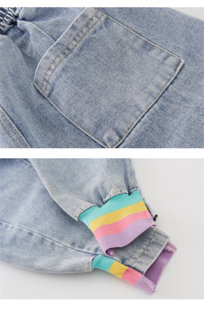 Dziewczyny - Zestaw 2 sztuk odzieży Cartoon: Bluza + spodnie jeansowe - zimowe ubrania dla dzieci - Wianko - 23
