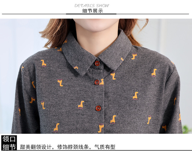 Bluzka i koszula dla ciężarnych w kratę - nowość, wiosenny fason z długim rękawem - Wianko - 13