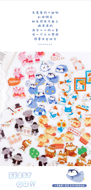 40 sztuk naklejek dekoracyjnych Panda, pingwin, chomik - zestaw DIY kleju do scrapbookingu i albumu pamiętnik - Wianko - 2