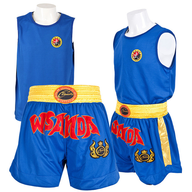 Jednolite spodenki bokserskie Sanda dla dorosłych i dzieci – Muay Thai MMA Koszula Kung Fu Wushu Sztuki Walki - Wianko - 7