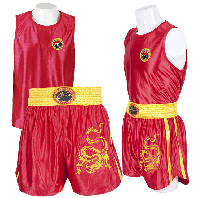 Jednolite spodenki bokserskie Sanda dla dorosłych i dzieci – Muay Thai MMA Koszula Kung Fu Wushu Sztuki Walki - Wianko - 3
