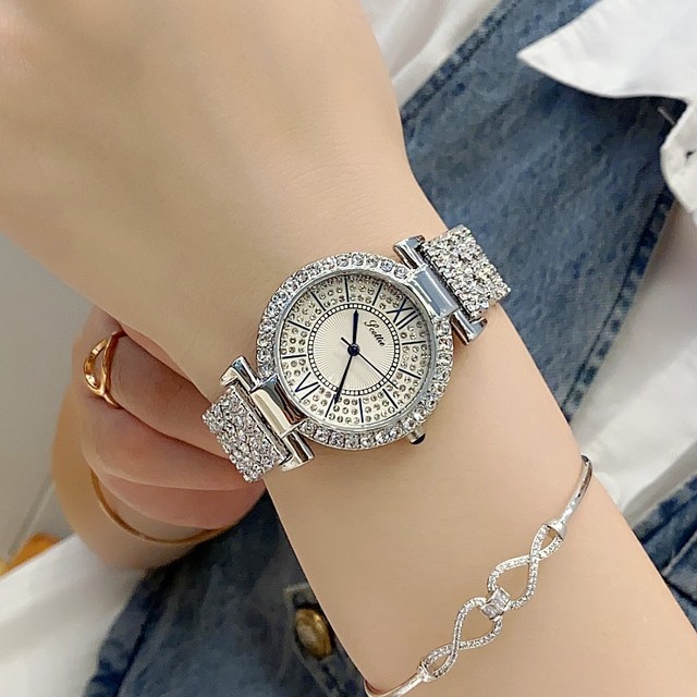 Różowe złoto zegarek dla kobiet - luksusowy model z stali nierdzewnej, Rhinestone zdobienie, rzymska tarcza, kwarcowy mechanizm - Wianko - 10