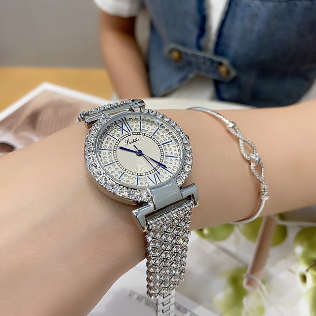 Różowe złoto zegarek dla kobiet - luksusowy model z stali nierdzewnej, Rhinestone zdobienie, rzymska tarcza, kwarcowy mechanizm - Wianko - 9