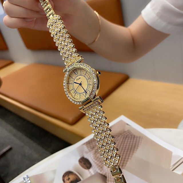 Różowe złoto zegarek dla kobiet - luksusowy model z stali nierdzewnej, Rhinestone zdobienie, rzymska tarcza, kwarcowy mechanizm - Wianko - 7