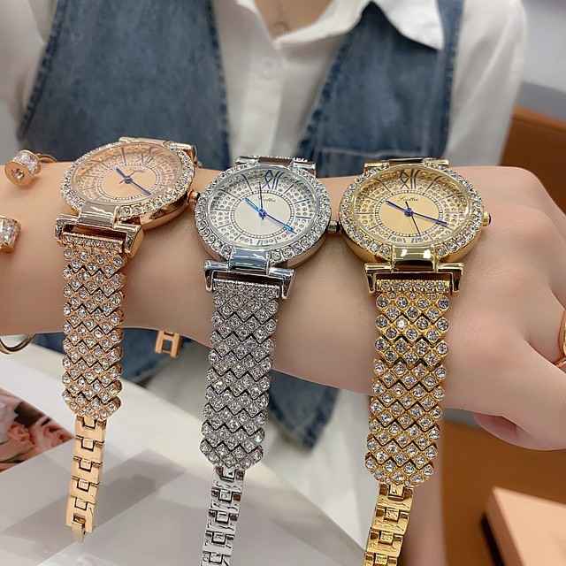 Różowe złoto zegarek dla kobiet - luksusowy model z stali nierdzewnej, Rhinestone zdobienie, rzymska tarcza, kwarcowy mechanizm - Wianko - 13