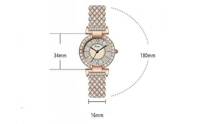 Różowe złoto zegarek dla kobiet - luksusowy model z stali nierdzewnej, Rhinestone zdobienie, rzymska tarcza, kwarcowy mechanizm - Wianko - 12