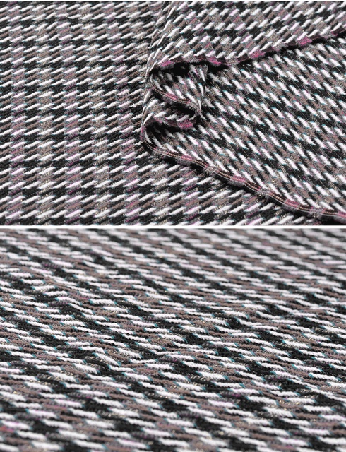 Materiał Złote nici wiskoza tkanina z wełną 147 cm szerokości- 800 g/m, na jesienne/zimowe kurtki, płaszcze i sukienki J100 - Wianko - 6